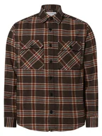 Koszule męskie - Selected - Koszula męska SLHLoosekasper, brązowy|pomarańczowy|wielokolorowy - miniaturka - grafika 1