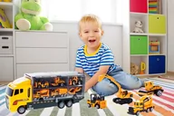 Samochody i pojazdy dla dzieci - Malis, Auto Laweta Tir Walizka 6X Resoraki Auta Wyrzutnia - miniaturka - grafika 1