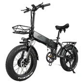 Rowery elektryczne - Rower elektryczny CMACEWHEEL RX20 MAX, dualny silnik 750W, maks. prędkość 40-45km/h, opony CST 20*4,0 cali, bateria 17Ah - miniaturka - grafika 1
