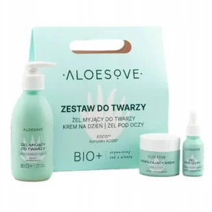 ALOESOVE Zestaw do twarzy (żel myjący, 190ml + krem, 50ml + żel pod oczy, 15ml) - Żele do mycia twarzy - miniaturka - grafika 1
