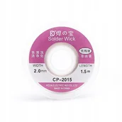 Akcesoria do lutowania - TAŚMA ROZLUTOWNICZA PLECIONKA 2MM X1,5M LUTOWNICZA - miniaturka - grafika 1
