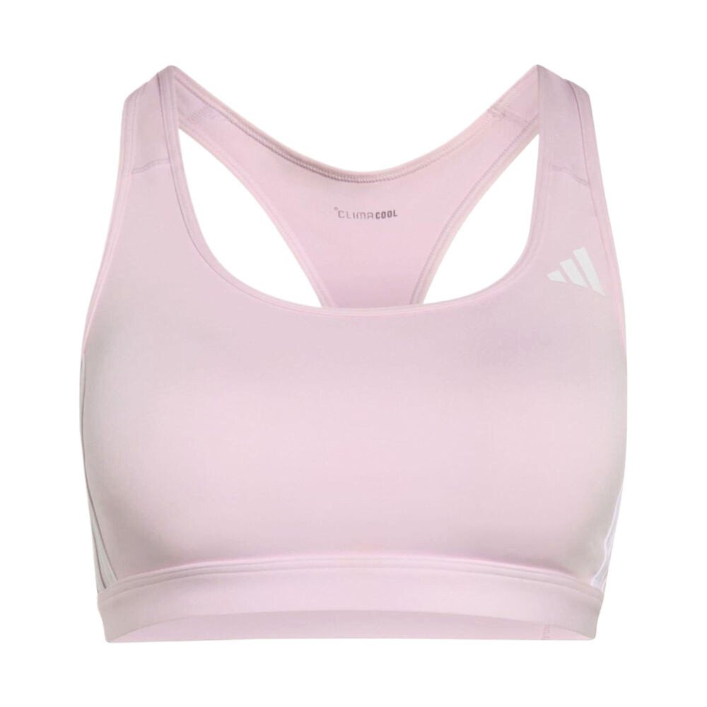 Biustonosz damski adidas Optime Essentials Workout 3-Stripes Medium Support Bra Pink XS