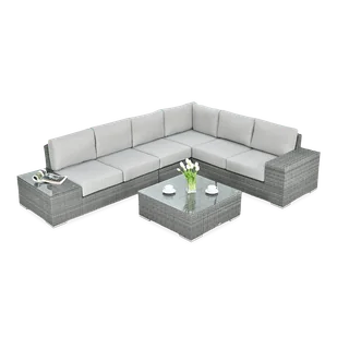 Narożnik technorattan AVOCADO Dark Grey - Meble ogrodowe - miniaturka - grafika 1