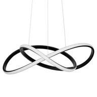 Lampy sufitowe - Ledowy żyrandol LE42835 wstęga LED 28W czarna biała - miniaturka - grafika 1