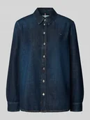 Bluzki damskie - Bluzka koszulowa o kroju regular fit z denimu z mieszanki lyocellu i bawełny model ‘MILO’ - miniaturka - grafika 1