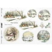 Decoupage - Papier ryżowy ITD A4 R1272 Zima Krajobraz - miniaturka - grafika 1