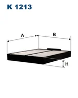 Filtry kabinowe - Filtron Filtr, wentylacja przestrzeni pasażerskiej K 1213 K 1213 - miniaturka - grafika 1
