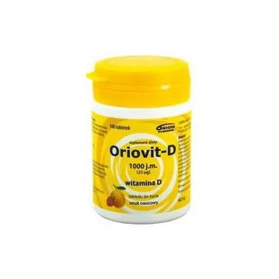 ORION PHARMA POLAND SP. Z O.O. Oriovit-D 1000 j.m. (25mcg) smak owocowy 100 tabletek 3211282 - Witaminy i minerały - miniaturka - grafika 1