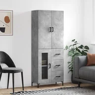 Witryny - vidaXL Witrynka, szarość betonu 69,5x34x180 cm materiał drewnopochodny - miniaturka - grafika 1