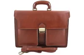 Teczki i aktówki - Aktówka męska - skóra naturalna - Brązowa - miniaturka - grafika 1