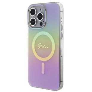 Guess GUHMP15LHITSP iPhone 15 Pro 6.1" różowy/pink hardcase IML Iridescent MagSafe - Etui i futerały do telefonów - miniaturka - grafika 2