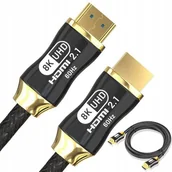 Kable - KABEL PRZEWÓD HDMI 2.1 VIDEO ULTRA High Speed 8K 60HZ 4k 120Hz HQ GOLD 1,5m - miniaturka - grafika 1