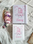 Pamiątka Chrztu Świętego - ZESTAW ANIOŁ Wróżka z metryczką, prezent na chrzest, roczek, święta - miniaturka - grafika 1