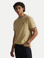 Koszulki męskie - Polo Ralph Lauren T-Shirt 710963492500 Beżowy Regular Fit - miniaturka - grafika 1
