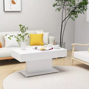 vidaXL vidaXL Stolik kawowy, biały, 96x50x45 cm, płyta wiórowa - Ławy i stoliki kawowe - miniaturka - grafika 1