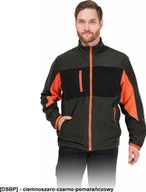 Bluzy męskie - Leber&Hollman LH-FMN-P - bluza polarowa - ciemnoszaro-czarno-pomarańczowy L - miniaturka - grafika 1