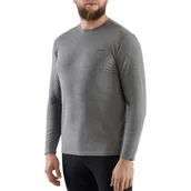 Odzież trekkingowa damska - Koszulka longsleeve męska Viking Teres z przędzy bambusowej i wełny Merino - miniaturka - grafika 1