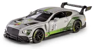 Samochody i pojazdy dla dzieci - RMZ HOBBY BENTLEY CONTINENTAL GT3 #107 SREBRNY 1:32 H-117 - miniaturka - grafika 1