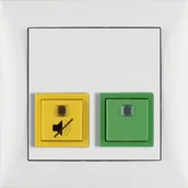 Wyłączniki światła i elektryczne - Berker S.1 System przywoławczy Przycisk anulowania/potwierdzenia obecności z ramką, biały matowy - miniaturka - grafika 1