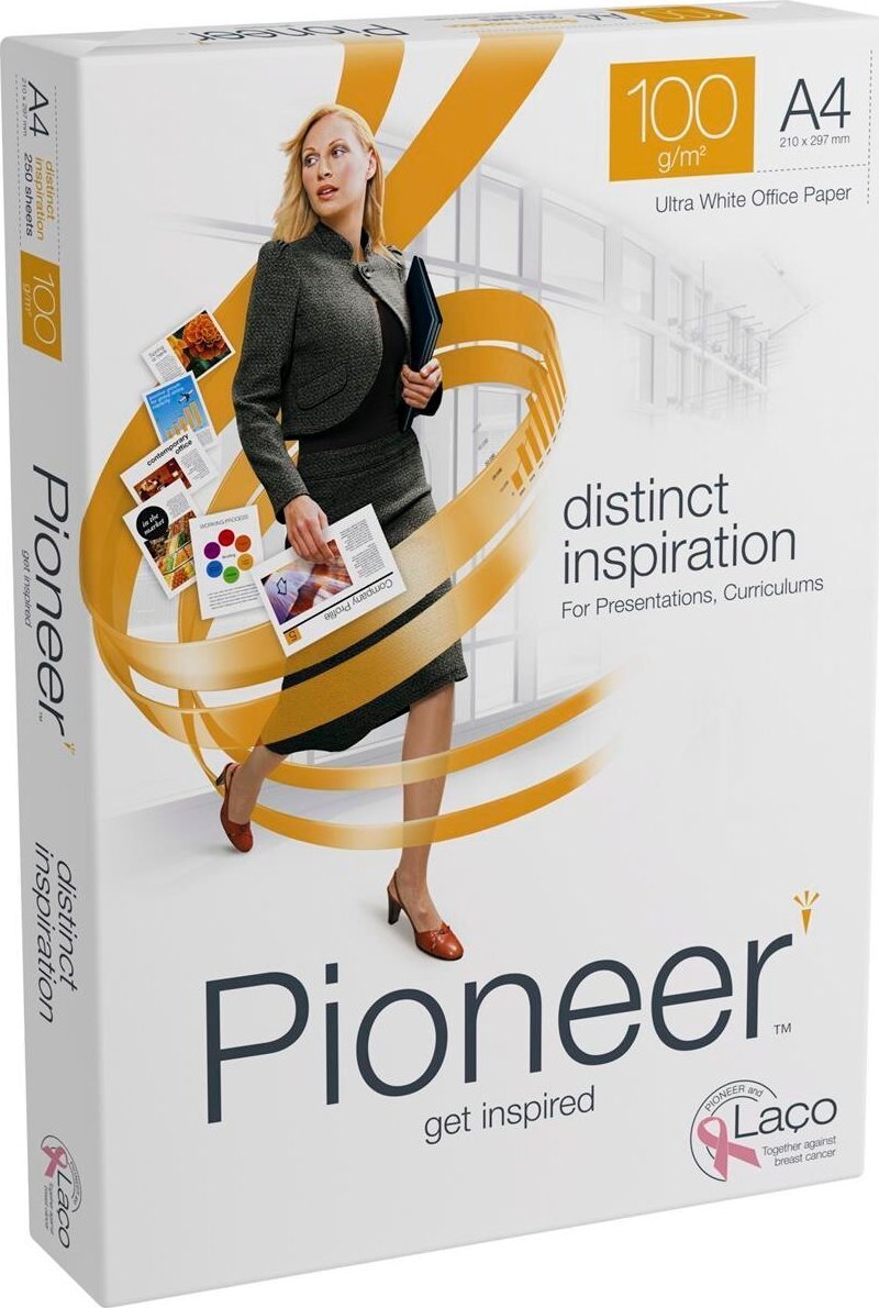 Pioneer Kopipapir Pioneer 100g A4 250ark/pak - 250 ark pr. pakke