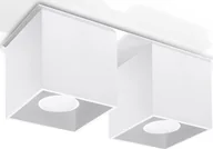 Lampy sufitowe - Lampa sufitowa Lumes Minimalistyczny plafon E767-Quas - biały - miniaturka - grafika 1