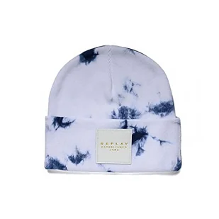 Replay Damska czapka beanie, 499 DK niebieski, Rozmiar Uniwersalny - Czapki damskie - miniaturka - grafika 1