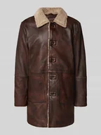 Kurtki męskie - Płaszcz o kroju regular fit z imitacji skóry model ‘Gris’ - miniaturka - grafika 1