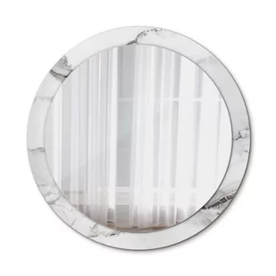 Nowoczesne Lustro do Salonu Biały marmur 90cm - Lustra - miniaturka - grafika 1
