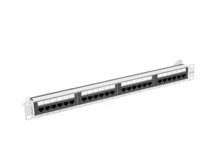 Lanberg Patch panel 24 port 1U kat.6A szary PPUA-1024-S - Szafy rack - miniaturka - grafika 2