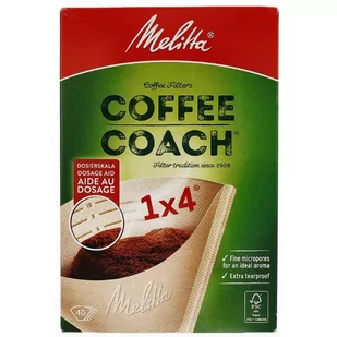 Filtry papierowe Melitta Coffee Coach 1x4 40 sztuk - Spieniacze do mleka - miniaturka - grafika 1
