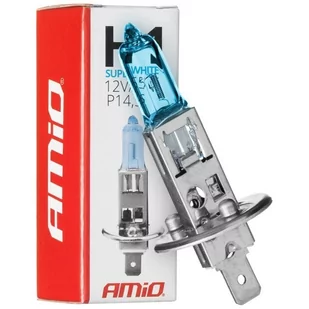 AMiO 01489 Żarówka halogenowa H1 12V 55W super biała AMI-01489 - Żarówki samochodowe - miniaturka - grafika 1