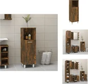 Szafki łazienkowe - vidaXL Szafka łazienkowa dąb wędzony 30x30x95 cm materiał drewnopochodny - Zestawy mebli łazienkowych - miniaturka - grafika 1