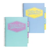 Zeszyty szkolne - Zestaw kołozeszyt w kratkę z przekładkami A4 100k pastelowy niebieski morski Pukka Pad 2 sztuki - miniaturka - grafika 1