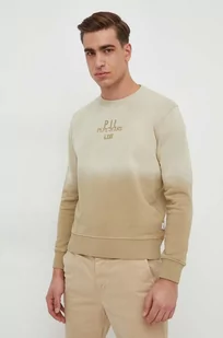 Pepe Jeans bluza bawełniana Rowon męska kolor beżowy wzorzysta - Bluzy męskie - miniaturka - grafika 1
