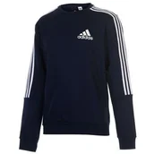 Bluzy męskie - Adidas bluza męska granatowa 3 Stripes Crew, Rozmiar S - miniaturka - grafika 1