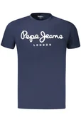 Koszulki męskie - PEPE JEANS MĘSKA KOSZULKA Z KRÓTKIM RĘKAWEM NIEBIESKA - miniaturka - grafika 1