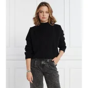 Swetry damskie - BOSS BLACK Wełniany sweter Foltin | Regular Fit - miniaturka - grafika 1