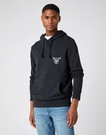 Bluzy męskie - WRANGLER BIKER HOODIE MĘSKA BLUZA Z KAPTUREM FADED BLACK W6F4HAXV6 112141477 - Wrangler - miniaturka - grafika 1
