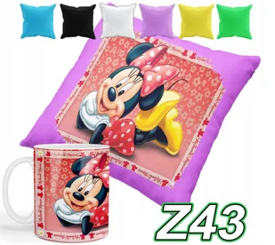 Zestaw Kubek + Poszewka Z Nadrukiem Myszka Mickey Minnie Miki + Imię - Gadżety dla niej i dla niego - miniaturka - grafika 1
