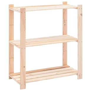 Regał z 3 półkami, 80x38x90 cm, lita sosna FSC, 150 kg - Szafy i regały magazynowe - miniaturka - grafika 1