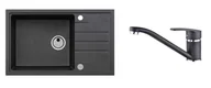 Zlewozmywaki z baterią - Alveus Zestawy - Zestaw zlewu Intermezzo 130 i baterii Nina, karbon SETA015 - miniaturka - grafika 1