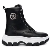 Botki damskie - Trzewiki Guess FLFBNZ ELE12 Czarny - miniaturka - grafika 1