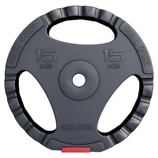 Gorilla Sports 15 kg Obciążenie Grip Winylowe (100548-00007-0020) - Obciążenia - miniaturka - grafika 1