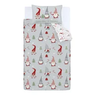 Pościel - Jasnoszara bawełniana pościel dwuosobowa 200x200 cm Gnomes – Catherine Lansfield - miniaturka - grafika 1
