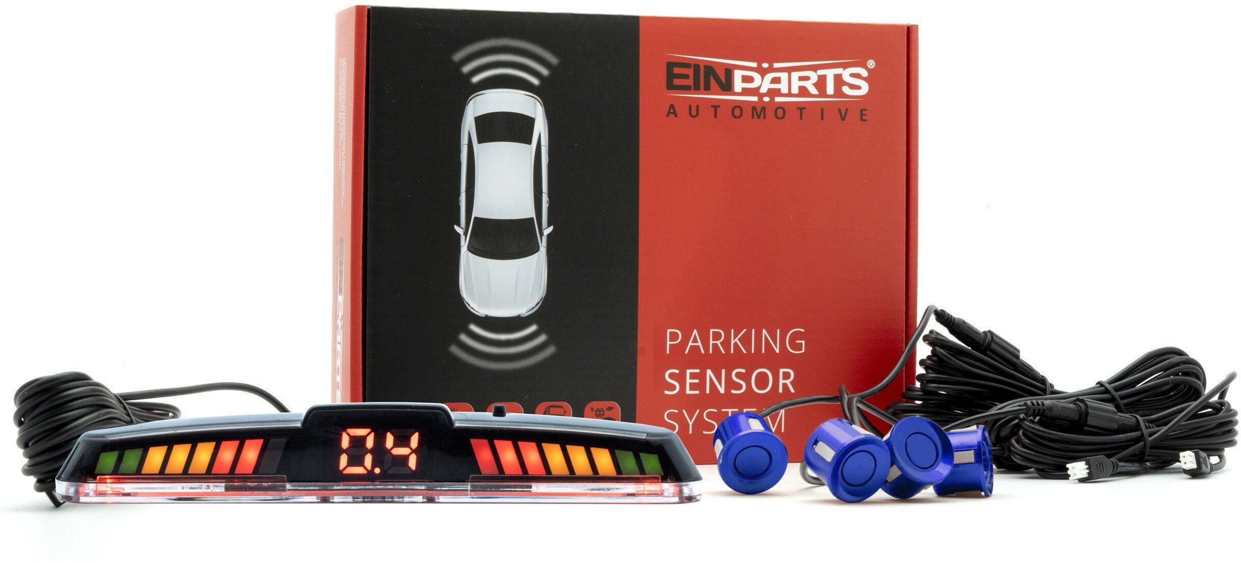 Einparts Automotive EINPARTS CZUJNIKI PARKOWANIA 4 SENSORY Z WYŚWIETLACZEM MONTAŻ TYŁ