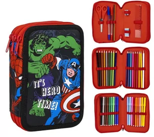 AVENGERS HULK PIÓRNIK TRZYKOMOROWY Z WYPOSAŻENIEM - Piórniki - miniaturka - grafika 1