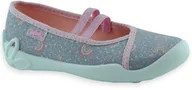 Buty dla dziewczynek - Kapcie na gumkę dla dziewczynki do przedszkola Befado 116X325 Blanca - miniaturka - grafika 1