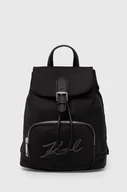 Plecaki - Karl Lagerfeld plecak damski kolor czarny mały gładki 245W3032 - miniaturka - grafika 1