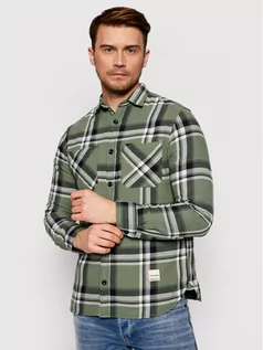 Koszule męskie - Jack&Jones Koszula Finder 12183581 Zielony Comfort Fit - grafika 1