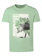 Koszulki męskie - Tom Tailor Denim - T-shirt męski, zielony - miniaturka - grafika 1